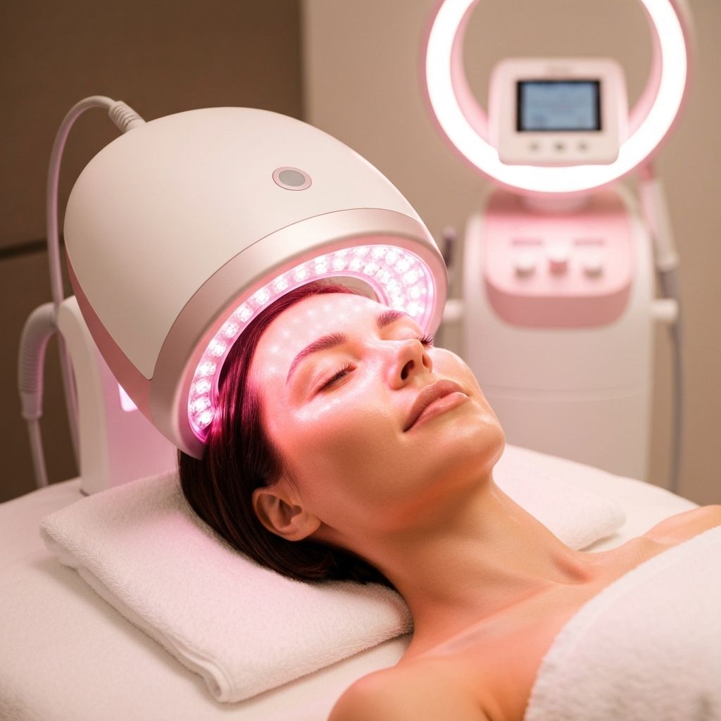 Advanced LED light therapy facial treatment