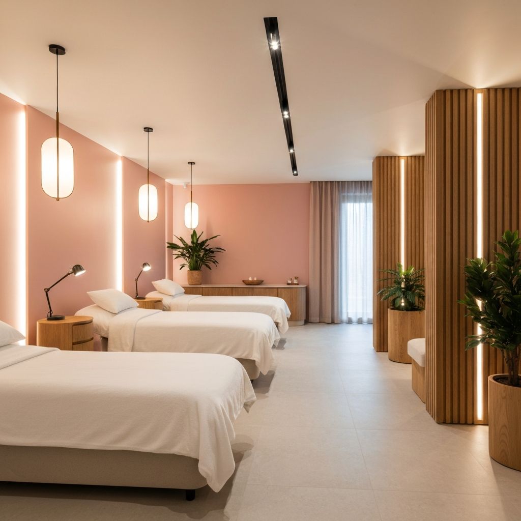 Interior of Artistry Of Aesthetics Wellness Lounge showing treatment rooms